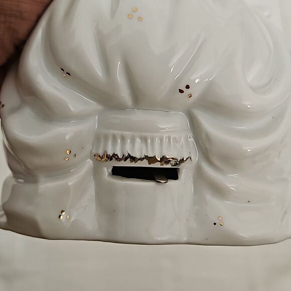 Ceramic Lady Playing Piano Musical Figurine White - Picture 6 of 16